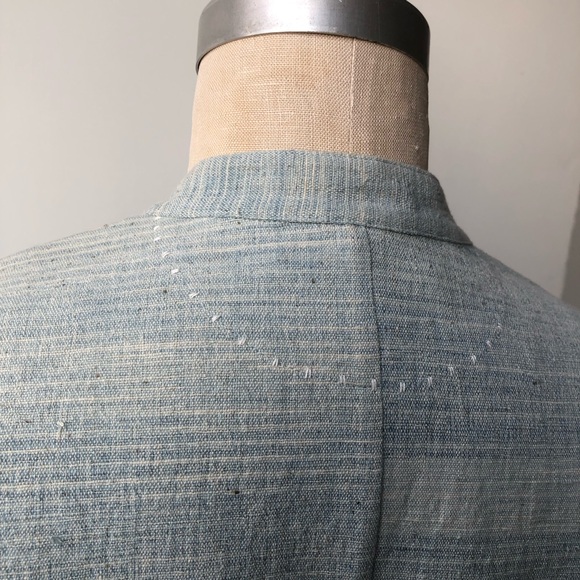 11.11 eleven eleven button up shirt, Hand spun, hand woven, natural indigo dye S - Picture 6 of 13